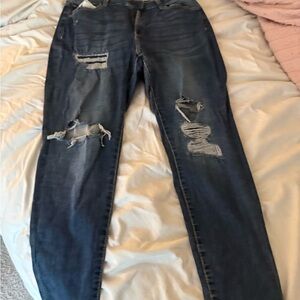 Sol Angeles Dark Blue Distressed Jeggings